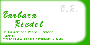 barbara riedel business card